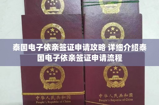 泰国电子依亲签证申请攻略 详细介绍泰国电子依亲签证申请流程  第1张