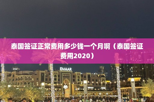 泰国签证正常费用多少钱一个月啊（泰国签证费用2020）