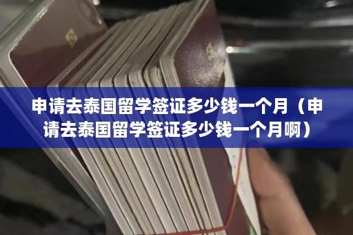 申请去泰国留学签证多少钱一个月（申请去泰国留学签证多少钱一个月啊）