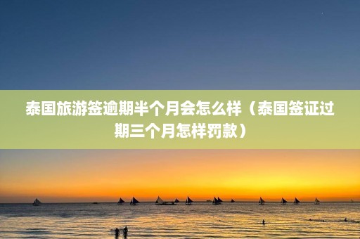 泰国旅游签逾期半个月会怎么样（泰国签证过期三个月怎样罚款）