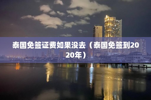 泰国免签证费如果没去（泰国免签到2020年）  第1张