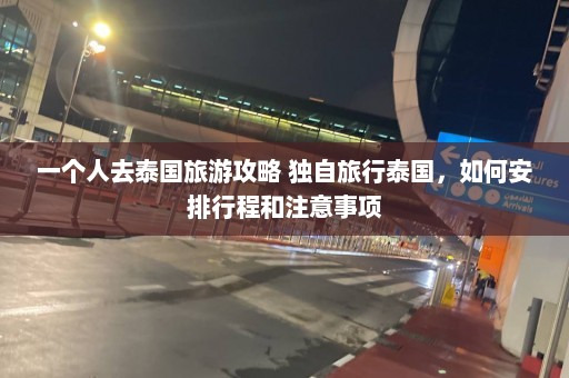 一个人去泰国旅游攻略 独自旅行泰国，如何安排行程和注意事项