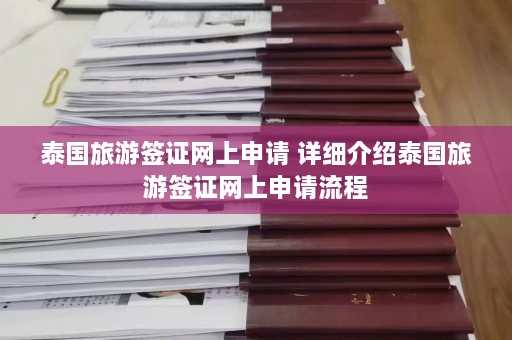 泰国旅游签证网上申请 详细介绍泰国旅游签证网上申请流程  第1张