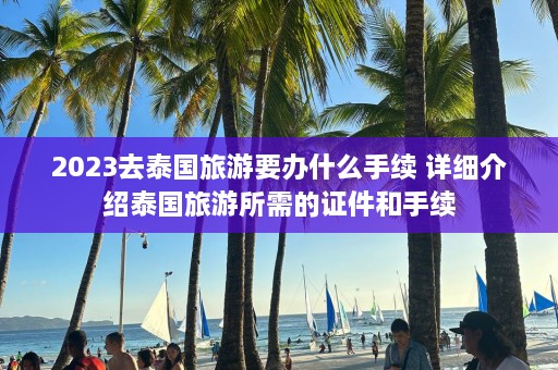 2023去泰国旅游要办什么手续 详细介绍泰国旅游所需的证件和手续  第1张