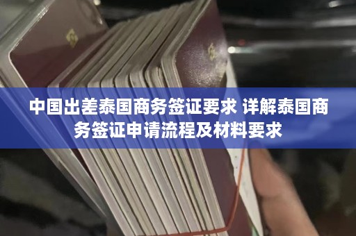 中国出差泰国商务签证要求 详解泰国商务签证申请流程及材料要求  第1张