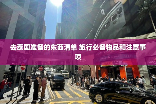 去泰国准备的东西清单 旅行必备物品和注意事项