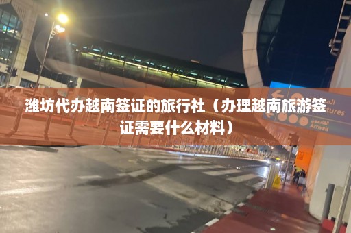 潍坊代办越南签证的旅行社（办理越南旅游签证需要什么材料）