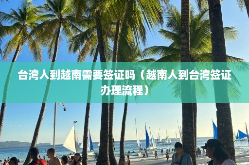 台湾人到越南需要签证吗（越南人到台湾签证办理流程）