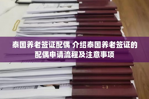 泰国养老签证配偶 介绍泰国养老签证的配偶申请流程及注意事项  第1张