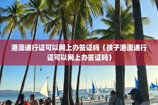 港澳通行证可以网上办签证吗（孩子港澳通行证可以网上办签证吗）