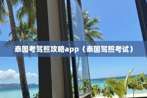 泰国考驾照攻略app（泰国驾照考试）  第1张