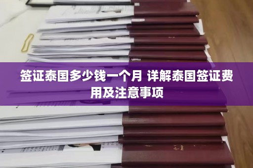 签证泰国多少钱一个月 详解泰国签证费用及注意事项