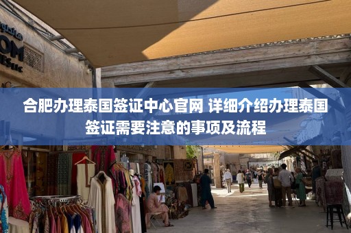 合肥办理泰国签证中心官网 详细介绍办理泰国签证需要注意的事项及流程