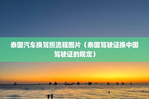 泰国汽车换驾照流程图片（泰国驾驶证换中国驾驶证的规定）