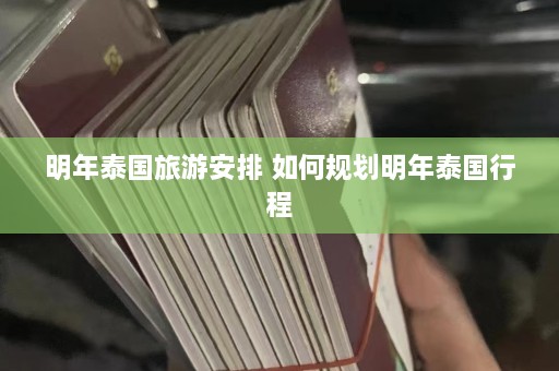 明年泰国旅游安排 如何规划明年泰国行程