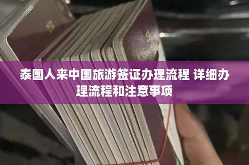 泰国人来中国旅游签证办理流程 详细办理流程和注意事项