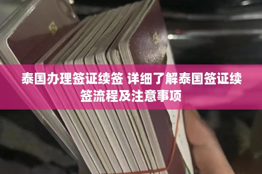 泰国办理签证续签 详细了解泰国签证续签流程及注意事项  第1张