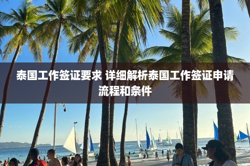 泰国工作签证要求 详细解析泰国工作签证申请流程和条件