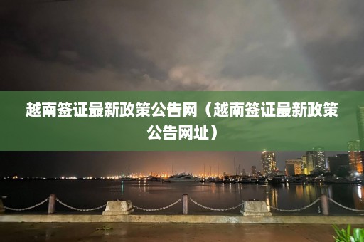 越南签证最新政策公告网（越南签证最新政策公告网址）