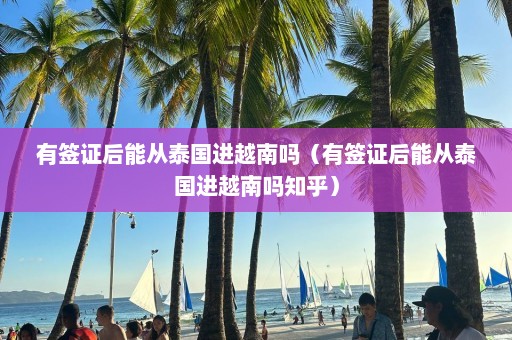 有签证后能从泰国进越南吗（有签证后能从泰国进越南吗知乎）