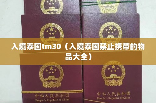 入境泰国tm30（入境泰国禁止携带的物品大全）