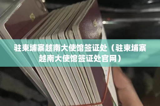 驻柬埔寨越南大使馆签证处（驻柬埔寨越南大使馆签证处官网）  第1张