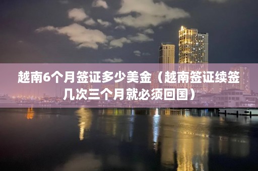 越南6个月签证多少美金（越南签证续签几次三个月就必须回国）  第1张