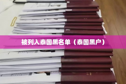 被列入泰国黑名单（泰国黑户）  第1张