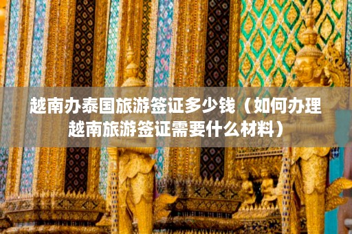 越南办泰国旅游签证多少钱（如何办理越南旅游签证需要什么材料）