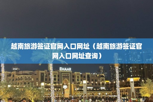 越南旅游签证官网入口网址（越南旅游签证官网入口网址查询）