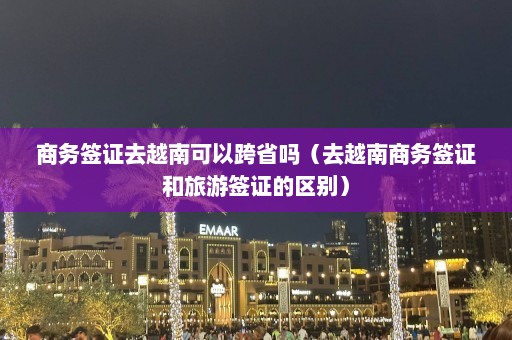 商务签证去越南可以跨省吗（去越南商务签证和旅游签证的区别）