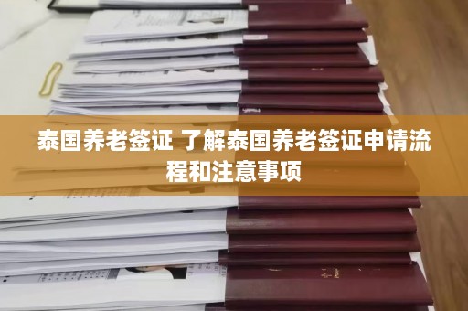 泰国养老签证 了解泰国养老签证申请流程和注意事项  第1张