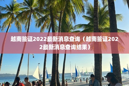 越南签证2022最新消息查询（越南签证2022最新消息查询结果）