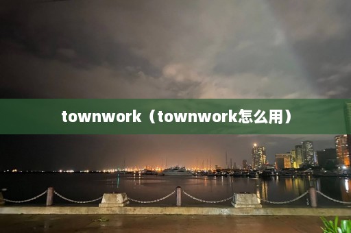 townwork（townwork怎么用）