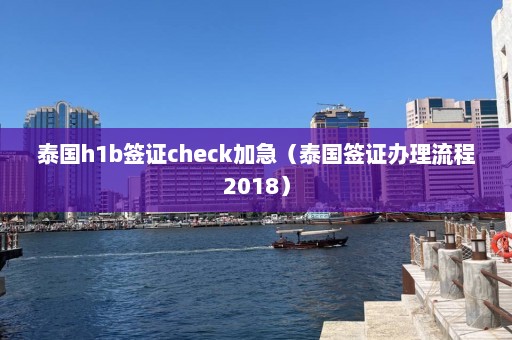 泰国h1b签证check加急（泰国签证办理流程2018）