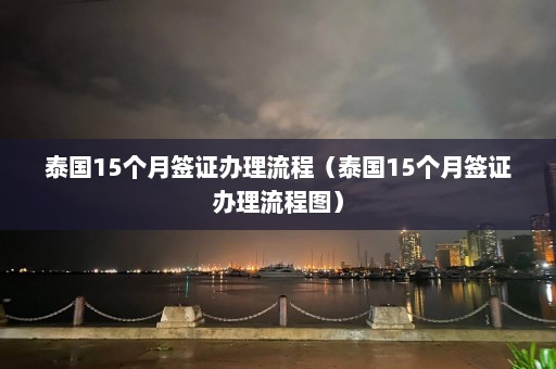 泰国15个月签证办理流程（泰国15个月签证办理流程图）