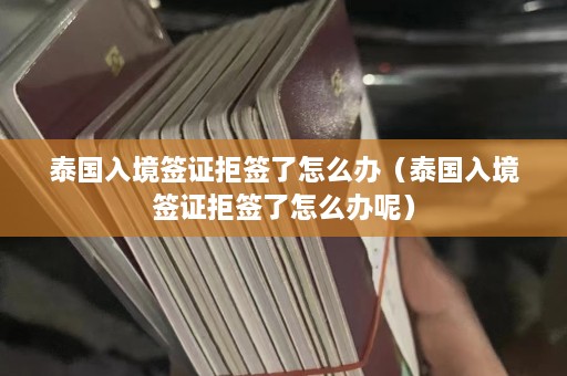 泰国入境签证拒签了怎么办（泰国入境签证拒签了怎么办呢）  第1张