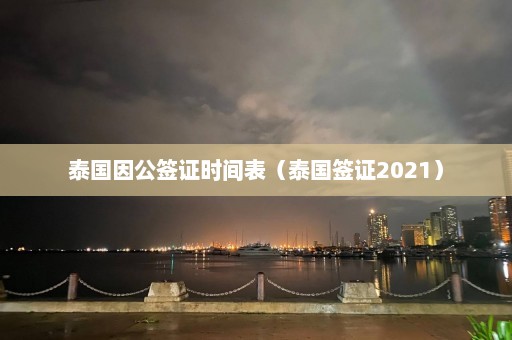 泰国因公签证时间表（泰国签证2021）