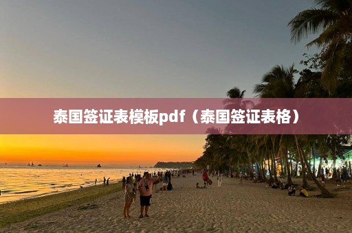 泰国签证表模板pdf（泰国签证表格）