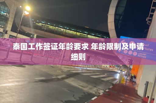 泰国工作签证年龄要求 年龄限制及申请细则