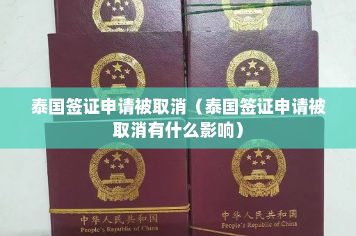 泰国签证申请被取消（泰国签证申请被取消有什么影响）  第1张