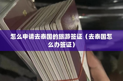 怎么申请去泰国的旅游签证（去泰国怎么办签证）