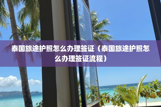 泰国旅途护照怎么办理签证（泰国旅途护照怎么办理签证流程）