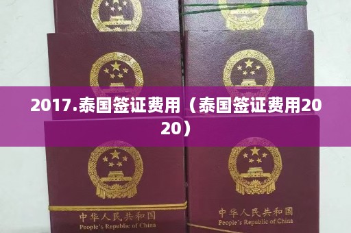 2017.泰国签证费用（泰国签证费用2020）  第1张