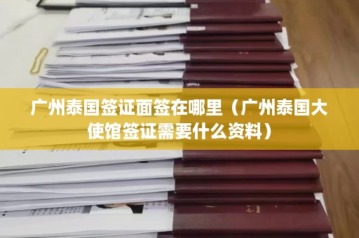 广州泰国签证面签在哪里（广州泰国大使馆签证需要什么资料）  第1张