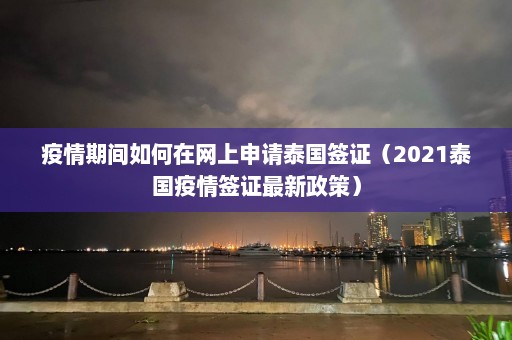 疫情期间如何在网上申请泰国签证（2021泰国疫情签证最新政策）