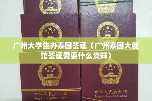 广州大学生办泰国签证（广州泰国大使馆签证需要什么资料）  第1张