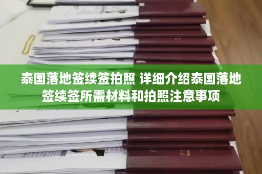 泰国落地签续签拍照 详细介绍泰国落地签续签所需材料和拍照注意事项  第1张