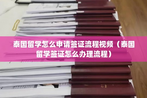 泰国留学怎么申请签证流程视频（泰国留学签证怎么办理流程）  第1张