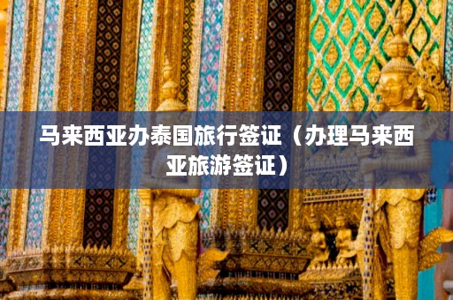 马来西亚办泰国旅行签证（办理马来西亚旅游签证）  第1张